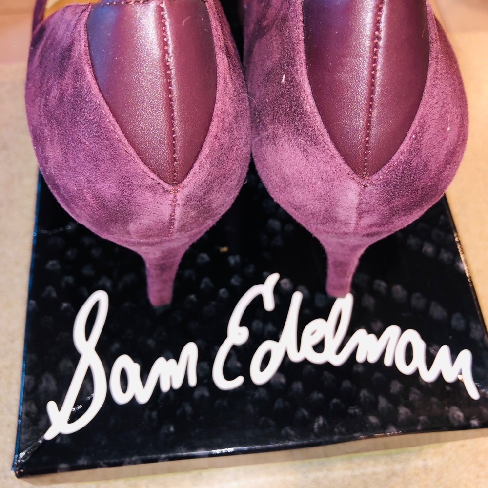 Sam Edelman Orella Burgundy Suede Pump - Picture 4 of 6